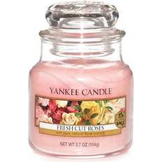 Yankee Candle Rosa Doftljus Yankee Candle Fresh Cut Roses Medium Doftljus 411g