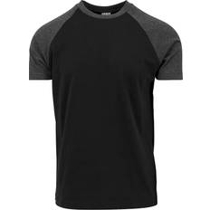 Urban Classics Raglan Contrast T-Shirt - Black/Charcoal