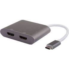 MicroConnect USB C-2HDMI M-F Adapter