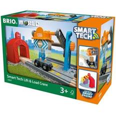 Plastic Train Track Extensions BRIO Smart Tech Lift & Load Crane 33827