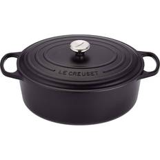 Le Creuset Satin Black Signature Cast Iron Oval mit Klappe 8.9 L