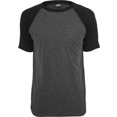 Urban Classics Raglan Contrast T-Shirt - Charcoal/Black