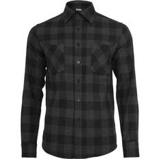 Urban Classics Top Urban Classics Checked Flannel Shirt - Black/Charcoal