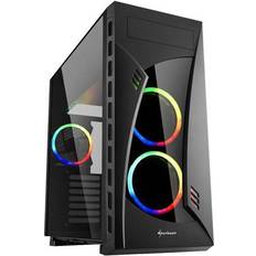 Sharkoon ATX - Full Tower (E-ATX) Kabinetter Sharkoon Night Shark Tempered Glass RGB