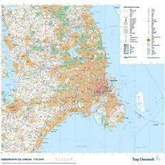 Danmark kort Trap Danmark: Falset kort over København og omegn: Topografisk kort 1:75.000 (Ukendt format, 2018) (2018)