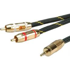 3.5mm 10m audio Roline Gold 2RCA-3.5mm 10m