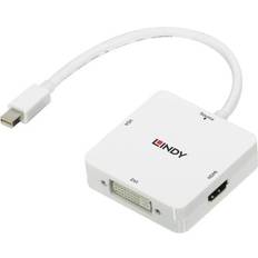 Lindy DisplayPort Mini-HDMI/DVI/VGA M-F 0.2m