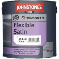 Johnstone's Trade Flexible Satin Wood Paint Brilliant White 2.5L