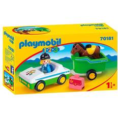 Animal Coches Playmobil Car with Horse Trailer 70181