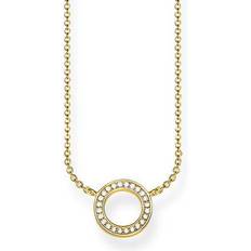 Thomas Sabo Circle Small Necklace - Gold/White
