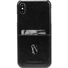 dbramante1928 Coque pour iPhone XS Max Rigide en Cuir avec Porte-cartes Noir