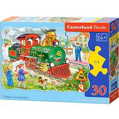 Castorland Puslespil Castorland Green Locomotive 30 Pieces