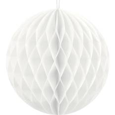 Runde Honeycombbolde PartyDeco Honeycomb Ball 10cm White