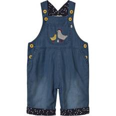 24-36M - Hängselbyxor Frugi Hopscotch Dungaree - Chambray/Chickens (DUA803CHK0003)