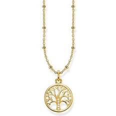 Thomas Sabo Halsband Thomas Sabo Tree of Love Necklace - Gold/White