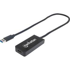 Kabler Manhattan USB A-HDMI 3.0 M-F Adapter 0.6m
