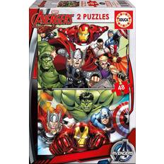 Rompecabezas Clásicos Educa Borrás Los Vengadores Puzzle 2x48 Piezas