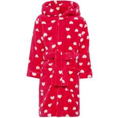 Name It Piger Morgenkåber Børnetøj Name It Mini Heart Patterned Bathrobe - Pink/Virtual Pink (13160407)