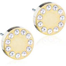 Blomdahl puck Blomdahl Brilliance Puck Earrings - Gold/Transparent