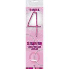 Cheap Sparklers Sparkler Age 4 Birthday Candle Pink