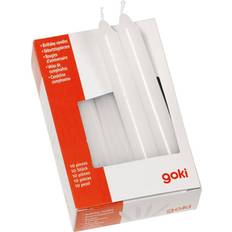 Cake Candles Birthday White 10-pack
