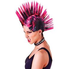 Black Short Wigs Bristol Mohican Wig Pink/Black