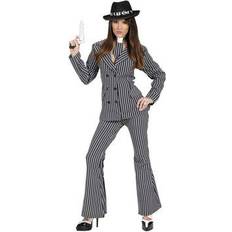 Smiffys déguisement gangster années costume rayé femme noir 072273