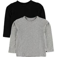 Minymo Basic Blouse 2-pack - Anthacite Black (3934-193)