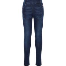 Viscose Trousers Name It Skinny Fit Super Stretch Leggings - Blue/Dark Blue Denim (13142296)