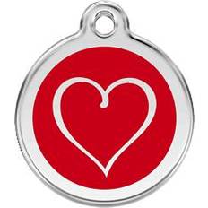 Red Dingo Enamel Tribal Heart Large