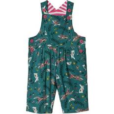 Frugi Ethel Cord Dungaree - River Blue Alpine Friends (DUA802RVA)