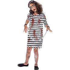 Smiffys Zombie Convict Child Girls Costume