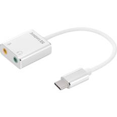 Sandberg USB C-2x3.5mm M-F Adapter