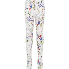 Name It Kid's Floral Print Cotton Leggings - White/Bright White (13165569)