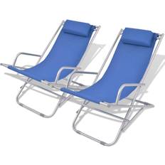 Bleu Chaises de Jardin vidaXL 42935 2-pack