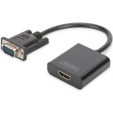 Digitus VGA-HDMI/3.5mm/USB B Micro M-F