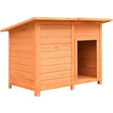 vidaXL Dog Cage Solid Pine & Fir Wood 47.2" x 77 x 86 cm Brun