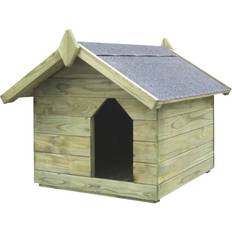 Chenils pour chiens - Chien Animaux de compagnie vidaXL Niche De Jardin Avec Toit Ouvrant Bois de Pin Imprégné