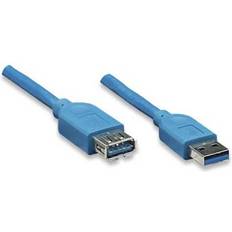 Techly USB A-USB A 3.0 M-F 1m