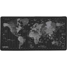 Tapis de souris Natec Time Zone Map Maxi Noir