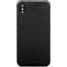 dbramante1928 Coque en cuir Tune Noire pour iPhone X