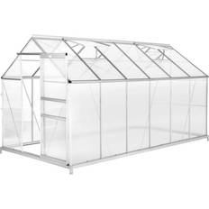 Tectake Fritstående drivhuse tectake 6.93m² with Base Aluminium Polycarbonat