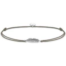 Grey - Women Anklets Thomas Sabo Little Secret Feather Anklet - Silver