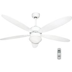 Ventilatori a soffitto Zephir Ventilatore Sof. c/tel. +luce D. 130 5pale Bianco