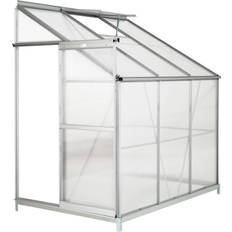 Polycarbonaat Aanleunende Kassen tectake Wall 2.39 m² with Base