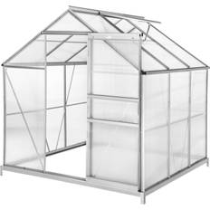 tectake 3.7m² with Base Aluminum Polycarbonate