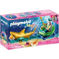 Meere Spielsets Playmobil King of the Sea with Shark Carriage 70097