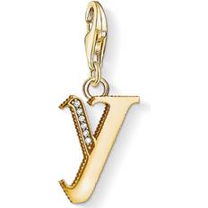 Thomas Sabo Charm Club Letter Y Charm Pendant - Gold/White