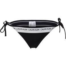 XXS Bikiniunderdeler Calvin Klein CK Logo Side Tie Bikini Bottom - PVH Black