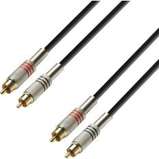 2RCA-2RCA - Cable RCA Cables Adam Hall 3 Star 2RCA-2RCA 1m